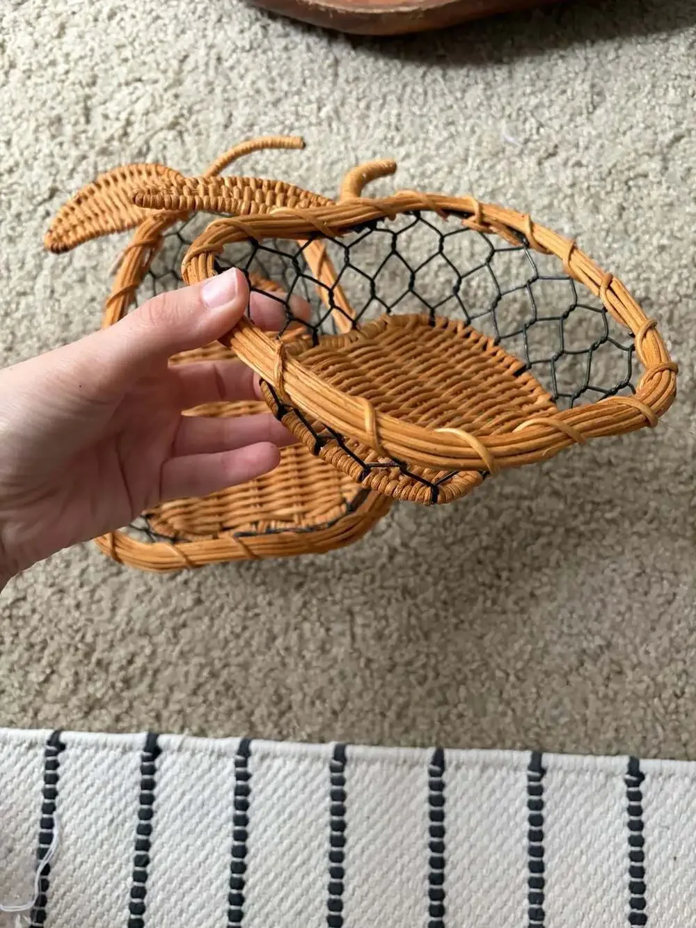 Fruit Apple And Pear Wicker Rattan Baskets